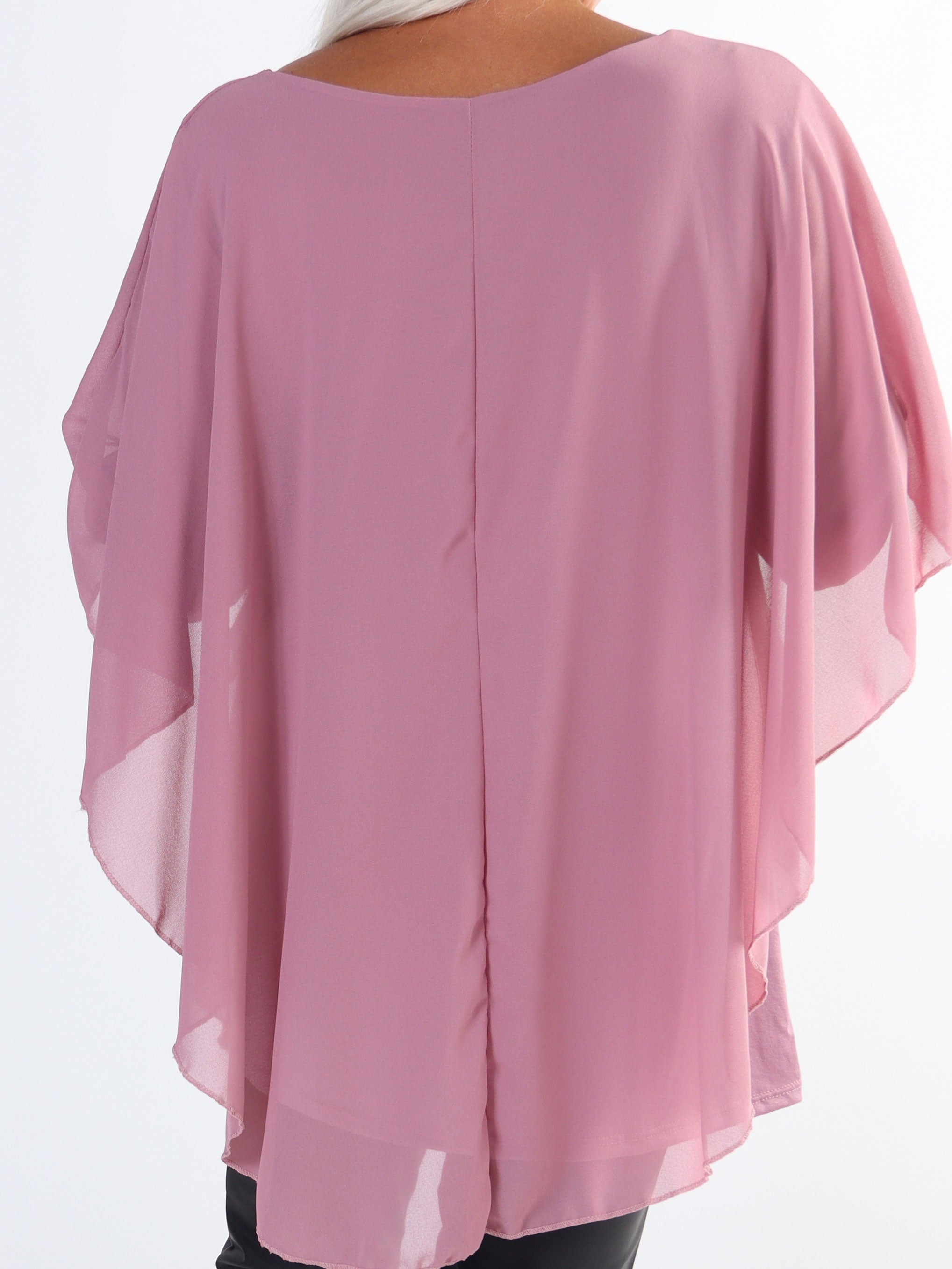 Kenya Shirt - Plus size tunika med chiffonglager